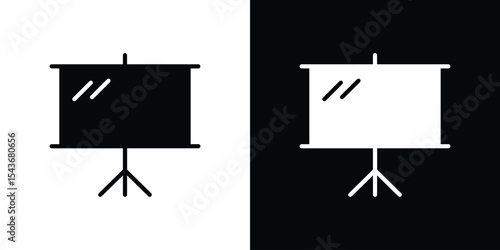 Presentation icon collection. line stroke icon. EPS 10