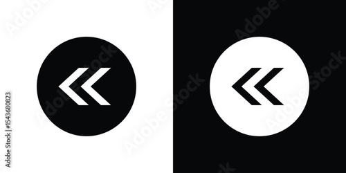 Previous arrow icon collection. line stroke icon. EPS 10
