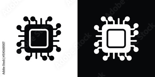 Processor icon collection. line stroke icon. EPS 10