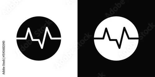 Pulse icon collection. line stroke icon. EPS 10