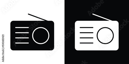 Radio icon collection. line stroke icon. EPS 10