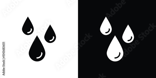 Raindrops icon collection. line stroke icon. EPS 10