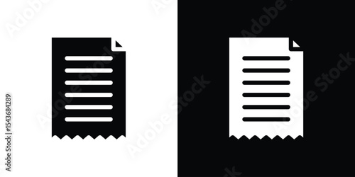 Receipt icon collection. line stroke icon. EPS 10