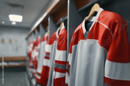 Hockey Jersey in Locker Room