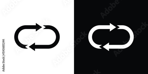 Repeat icon collection. line stroke icon. EPS 10