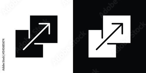Resize icon collection. line stroke icon. EPS 10