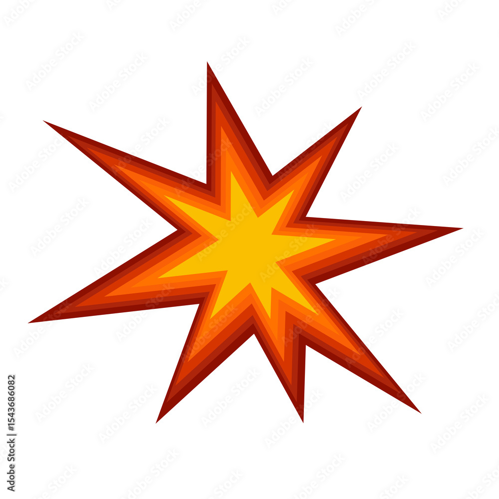 Fototapeta premium Abstract Explosion clipart illustration element isolated on transparent background