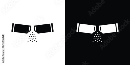 Ripped packet sugar icon collection. line stroke icon. EPS 10