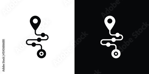 Roadmap icon collection. line stroke icon. EPS 10