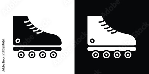 Roller skates icon collection. line stroke icon. EPS 10