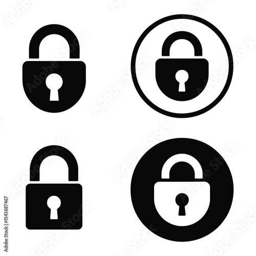 Modern Lock Icon Pack – Digital and Physical Locks

