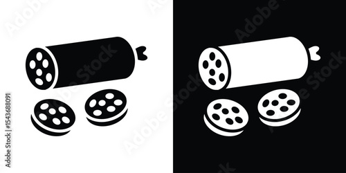 Salami icon collection. line stroke icon. EPS 10