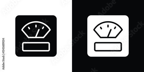 Scale icon collection. line stroke icon. EPS 10