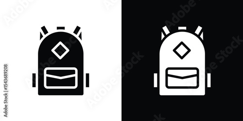 School bag icon collection. line stroke icon. EPS 10