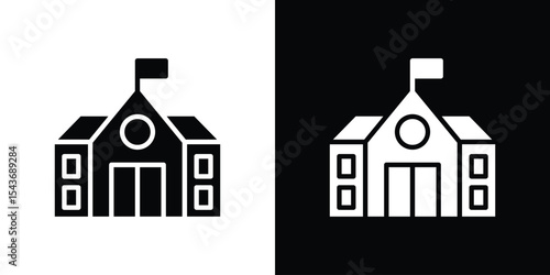 school icon collection. line stroke icon. EPS 10