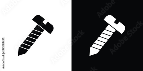 Screw icon collection. line stroke icon. EPS 10