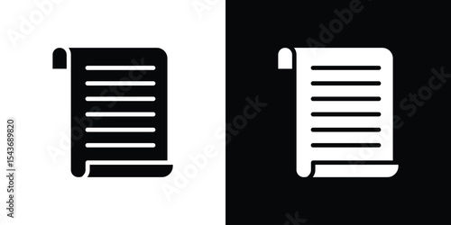 Scroll icon collection. line stroke icon. EPS 10