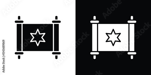 Scroll Torah icon collection. line stroke icon. EPS 10