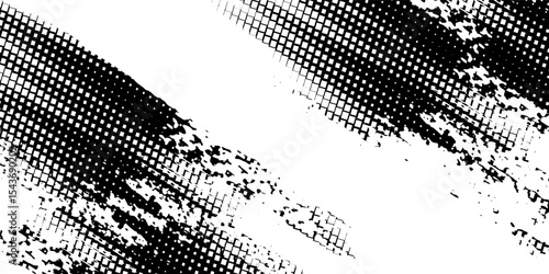Tire tread marks, wheel textures, tire marks - car racing, motocross, drift, rally, off-road and others. Vector black isolated texture in grunge style