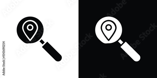 Search Location icon collection. line stroke icon. EPS 10