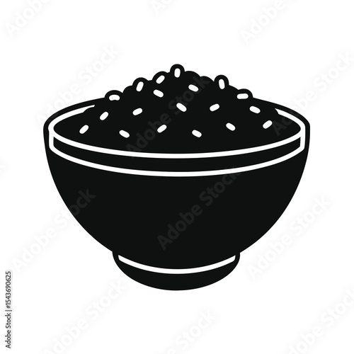 Vector illustration of a bowl of a red caviar