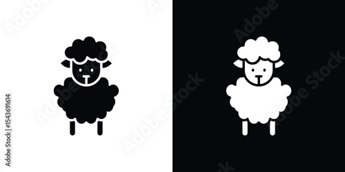 Sheep icon collection. line stroke icon. EPS 10