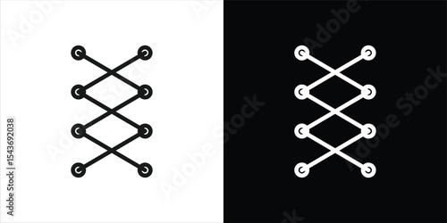 Shoe lace icon collection. line stroke icon. EPS 10