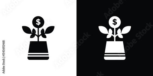 Short-term capital appsreciation icon collection. line stroke icon. EPS 10