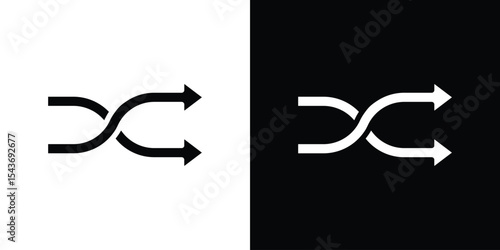Shuffle icon collection. line stroke icon. EPS 10