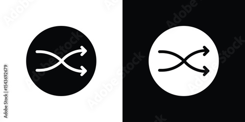 Shuffle icon collection. line stroke icon. EPS 10