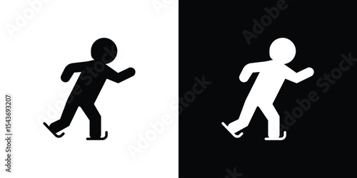 Skating icon collection. line stroke icon. EPS 10