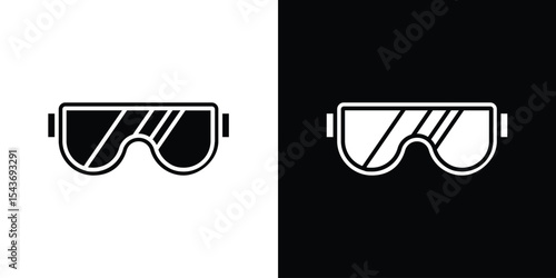 Ski goggles icon collection. line stroke icon. EPS 10