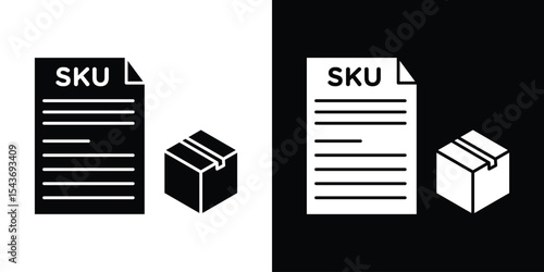 SKU description icon collection. line stroke icon. EPS 10