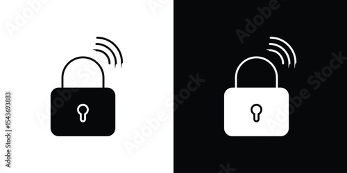 Smart lock icon collection. line stroke icon. EPS 10
