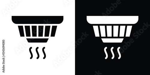 Smoke detector icon collection. line stroke icon. EPS 10