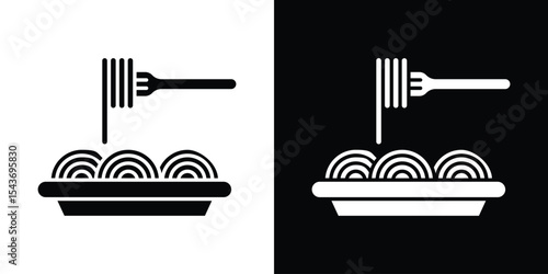 Spaghetti icon collection. line stroke icon. EPS 10