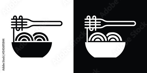 Spaghetti icon collection. line stroke icon. EPS 10