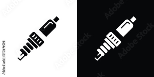 Spark plug icon collection. line stroke icon. EPS 10