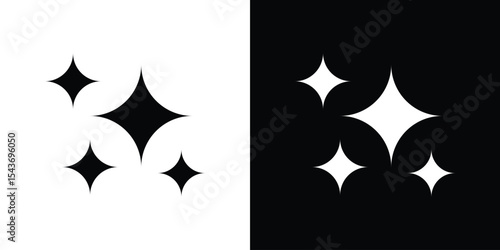 Sparkles icon collection. line stroke icon. EPS 10