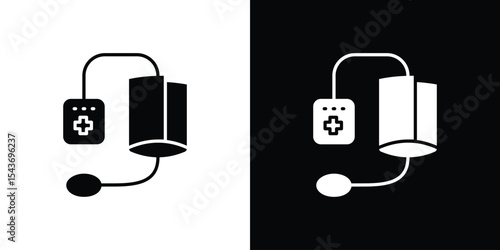 Sphygmomanometer icon collection. line stroke icon. EPS 10