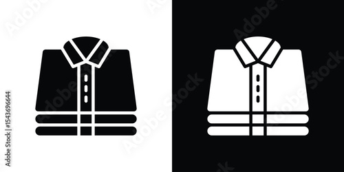 Stack of folded shirts icon collection. line stroke icon. EPS 10