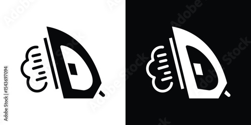 Steaming iron icon collection. line stroke icon. EPS 10