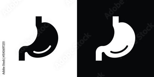 Stomach icon collection. line stroke icon. EPS 10