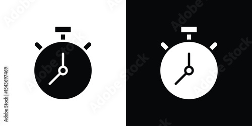 Stopwatch icon collection. line stroke icon. EPS 10