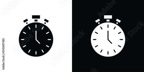 Stopwatch icon collection. line stroke icon. EPS 10