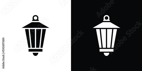 Street lamp icon collection. line stroke icon. EPS 10