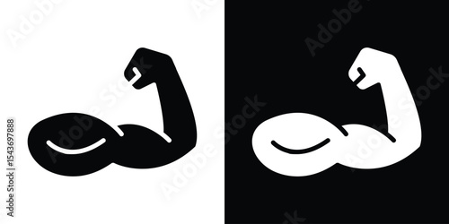 Strong hand icon collection. line stroke icon. EPS 10