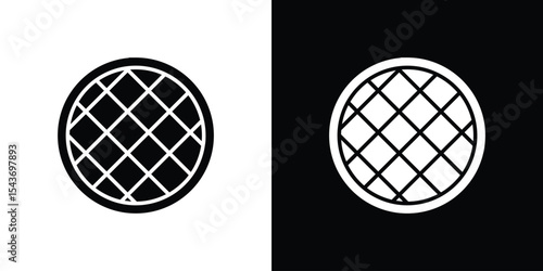 Stroopwafel cookies icon collection. line stroke icon. EPS 10