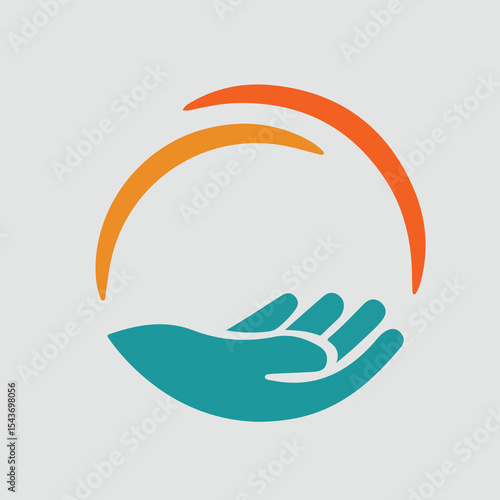 hand care logo design template. hand care vector icon illustration
