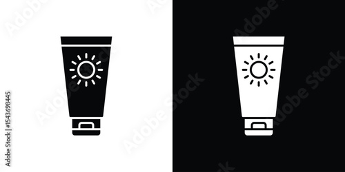 Suntan cream icon collection. line stroke icon. EPS 10